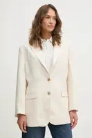 Sako s příměsí lnu Tommy Hilfiger béžová barva, WW0WW46167