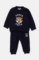 Bavlněná tepláková souprava pro miminka Kenzo Kids tmavomodrá barva, K60935