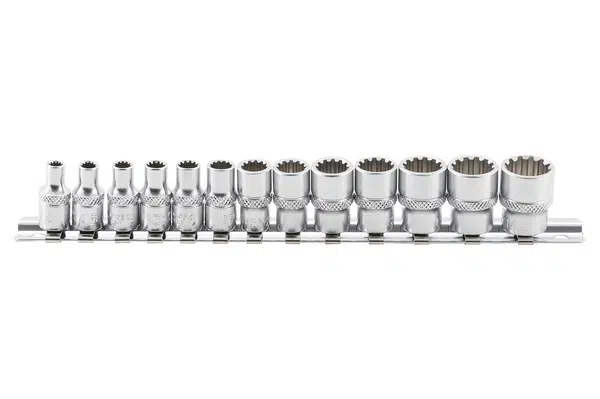 BGS technic Hlavice multiprofilové 1/4”, velikosti 4-14 mm, sada 13 ks, univerzální - BGS 2150