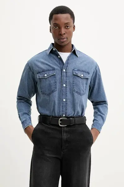 Bavlněná košile Hugo Blue