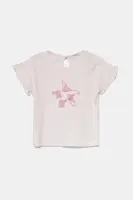 Kojenecké tričko United Colors of Benetton růžová barva, 3I1XA106C