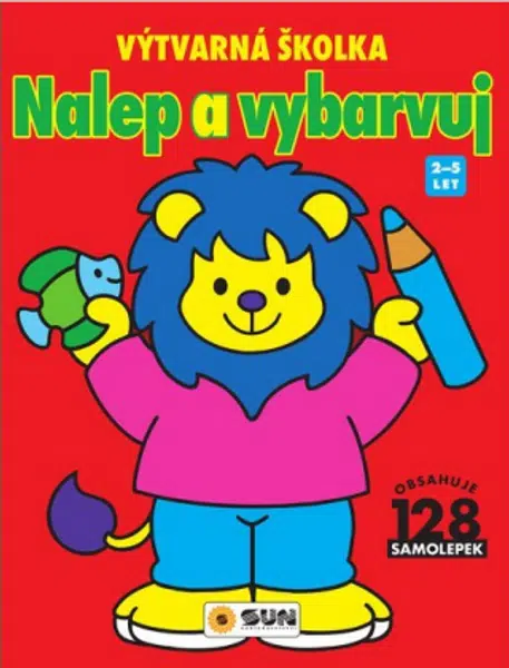 Výtvarná školka červená - nalep a vybarvuj