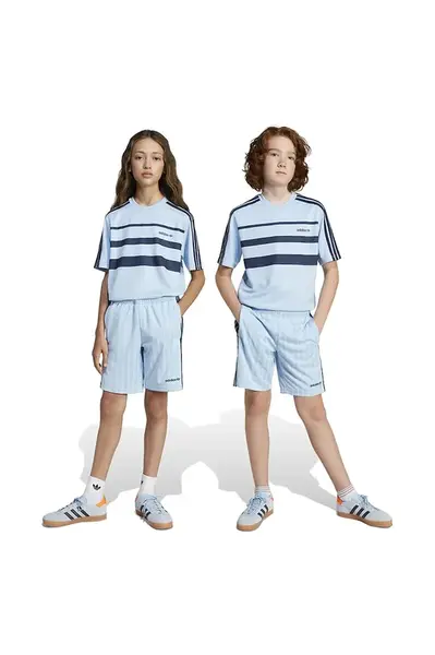 Dětské kraťasy adidas Originals modrá barva, s aplikací, nastavitelný pas, JC9045
