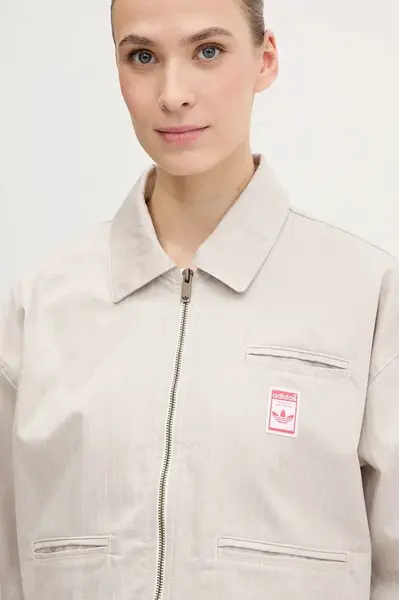 Bavlněná bunda adidas Originals AOP CROP JACKET