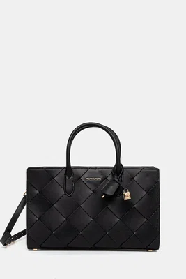 Kožená kabelka MICHAEL Michael Kors černá barva, 30S5GETS2L
