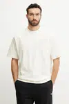 Bavlněné tričko EA7 Emporio Armani béžová barva, s potiskem, AF12957.7X000082