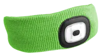 Čelenka s čelovkou 180 lm, nabíjecí USB, univerzální velikost, černá - SIXTOL Barva: fluorescentní zelená