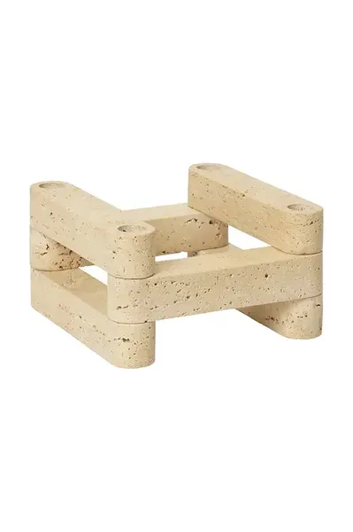 Dekorativní svícen ferm LIVING béžová barva