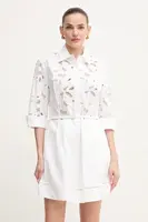 Šaty BOSS bílá barva, mini, 50535196