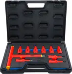 BGS technic Zástrčné hlavice TORX 1/2" VDE pro elektrikáře, T20-T55, sada 10 dílů - BGS 7131