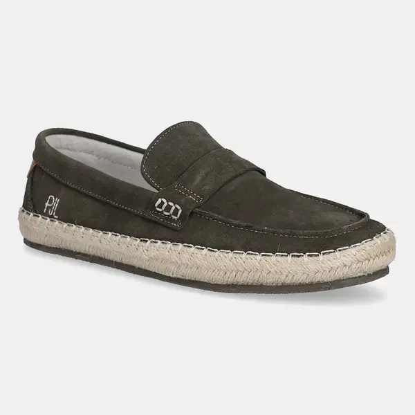 Semišové espadrilky Pepe Jeans TOURIST COAST zelená barva, PMS10337
