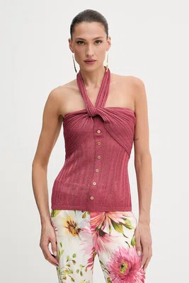 Top Marciano Guess GIA dámský, červená barva, odkrytá záda, 5GGR16 5811Z