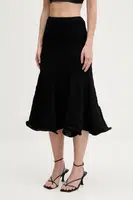Sukně MSGM černá barva, midi, áčková, 3842MDD06.257317