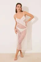 Noční košilka women'secret dámská, bílá barva, krajková, 3419156