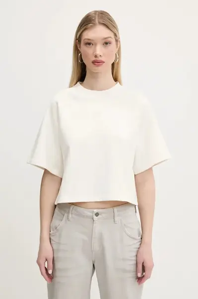 Bavlněné tričko Hugo Blue bílá barva, 50537091