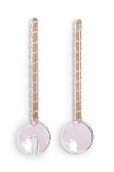 Salátové lžíce &k amsterdam sling pink 2-pack růžová barva