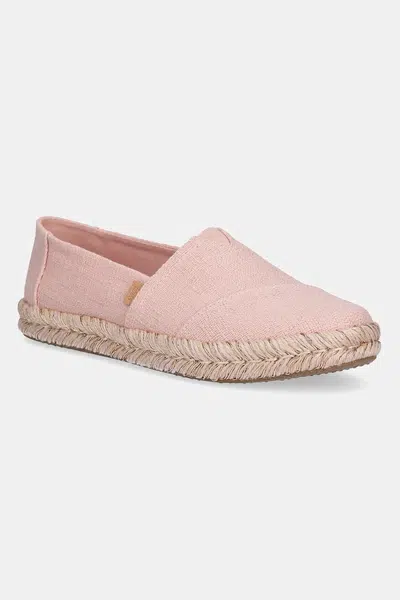 Espadrilky Toms TWO TONE SLUB růžová barva, 10021943
