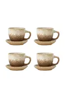 Sada šálků s podšálky pro 4 osoby Bloomingville Brenta 180 ml 8-pack