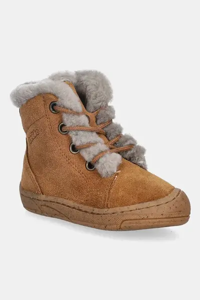 Dětské semišové zimní boty Froddo MINNI SUEDE LACES tmavomodrá barva, G2110140