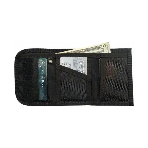 SEE EDC-BILLFOLD-B Tri-Fold peňaženka, 5 vreciek, čierna, Codrura