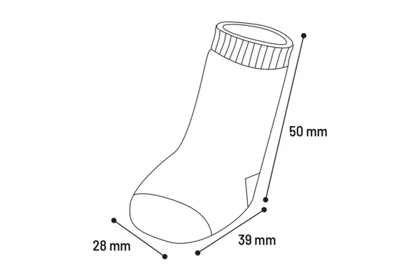 Flamingo ponožky pro psa - černé/šedé XS