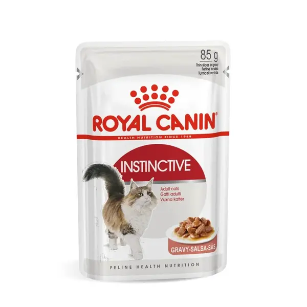 Royal Canin Instinctive Gravy - vlhké krmivo s omáčkou pro dospělé kočky 12 x 85 g