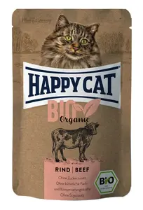 Happy Cat Bio Organic kapsičky - hovězí 85 g