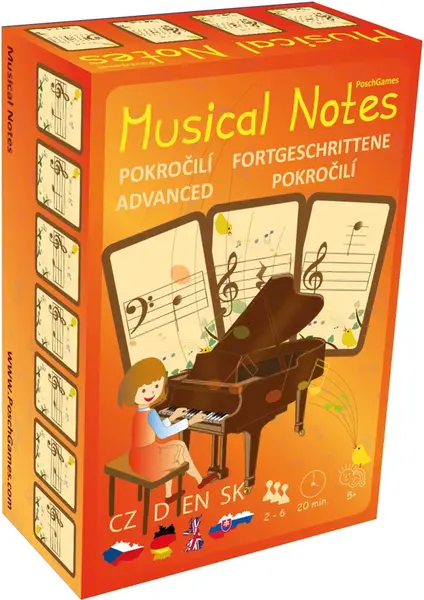 PoschGames Notové karty pro Pokročilé