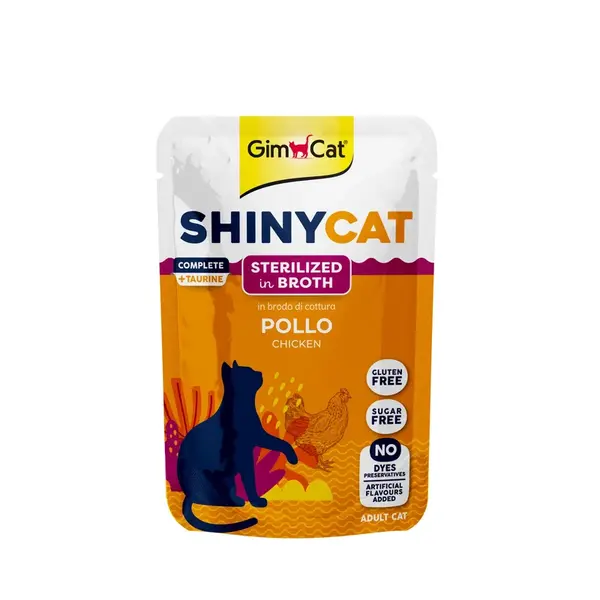 GimCat Shinycat vlhké krmivo pro kastrované kočky - kuře 70 g