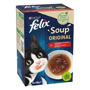 Felix Soup lahodný výběr - s hovězím, kuřetem a jehněčím 6 x 48 g