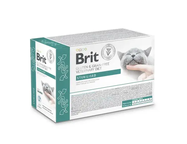 Brit Veterinary Diet Sterilised vlhké krmivo pre mačky 12 x 85 g