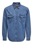 Only & Sons Košeľa 'Bane'  modrá denim