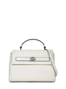 Karl Lagerfeld Kabelka 'Autograph'  šedobiela