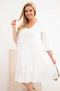 Kesi Włoski dámske plus size viskózové šaty s ozdobami