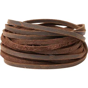 Flat Cowhide Leather Jewelry Cord