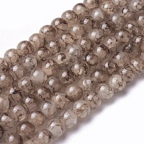Spray Painted Glass Beads Strands