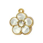 304 Stainless Steel Enamel Flower Charms