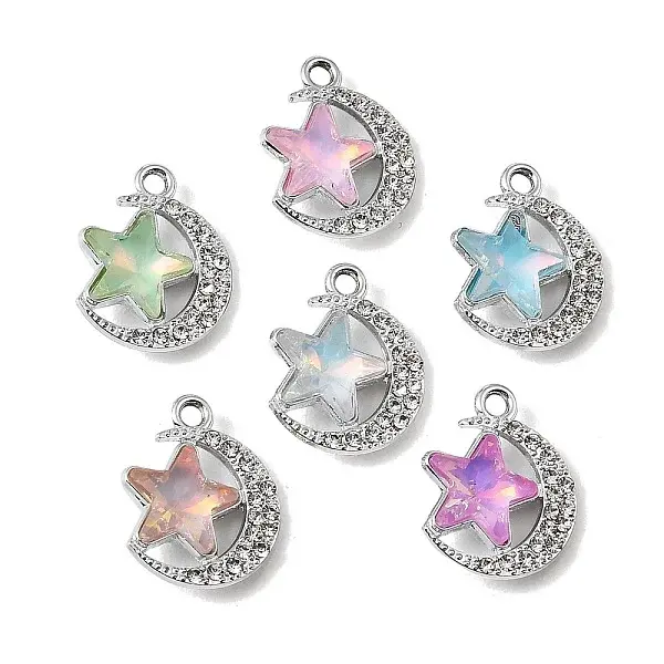 UV Plating Alloy Glass Pendants