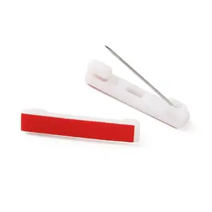 Plastic Adhesive Back Bar Pins with Platinum Iron Pins