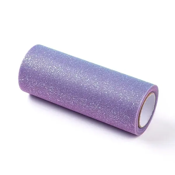 Rainbow Glitter Netting Fabric Sparkling Tulle Roll