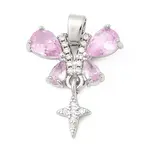 Brass Micro Pave Cubic Zirconia Pendants