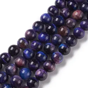 Natural Galaxy Tiger Eye Beads Strands