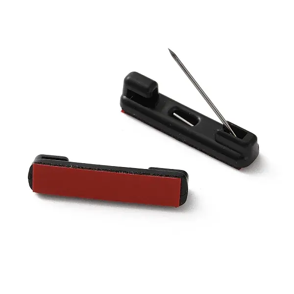 Plastic Adhesive Back Bar Pins with Platinum Iron Pins