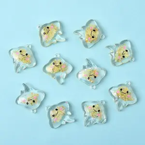 10Pcs Luminous Transparent Resin Pendants