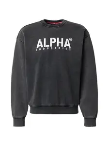 ALPHA INDUSTRIES Mikina  čierna / biela