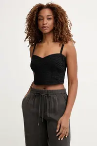 Guess crop top dámský bavlněný SHARON