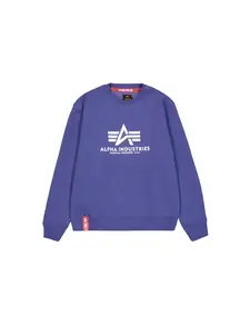 ALPHA INDUSTRIES Mikina  modrofialová / biela