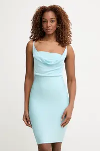 Guess bodycon šaty s viskózou ARISA