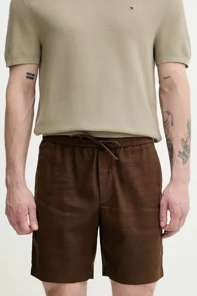 Tommy Hilfiger šortky pánske s ľanom