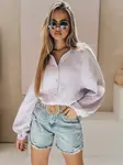 Dámske rifľové šortky s pásom HOT SUMMER